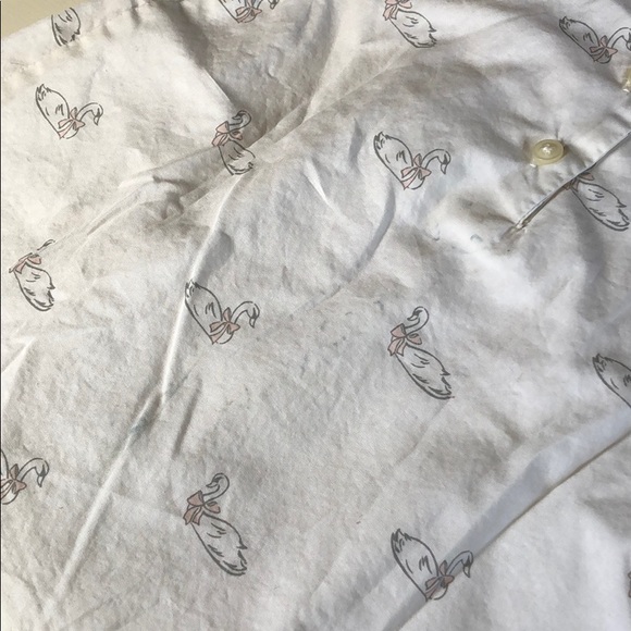 Janie And Jack | White Cap Sleeve Swan Blouse | 3T - Picture 6 of 8